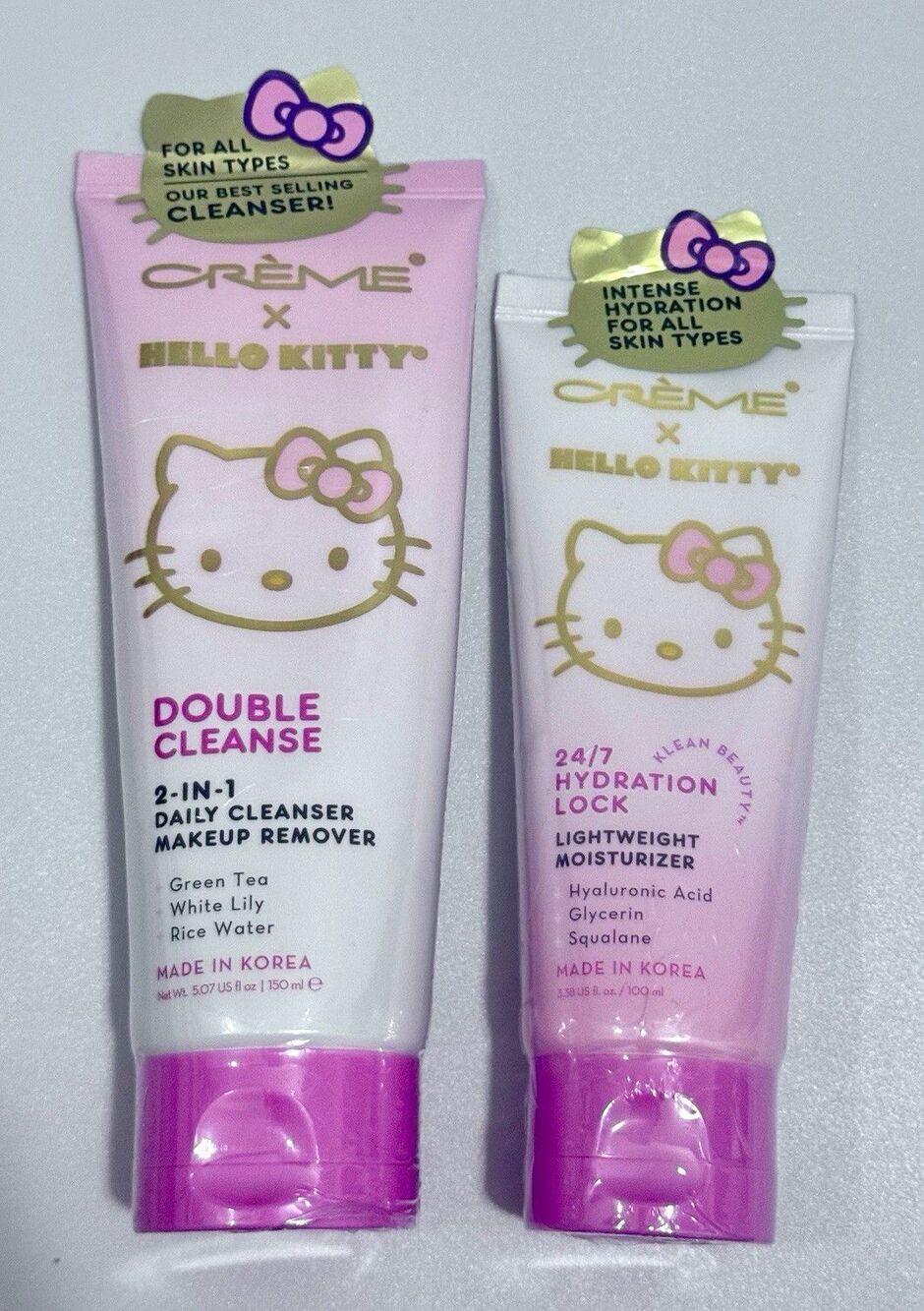 The Creme Shop x Hello Kitty Skincare Set Double Cleanse Facial Cleanser New